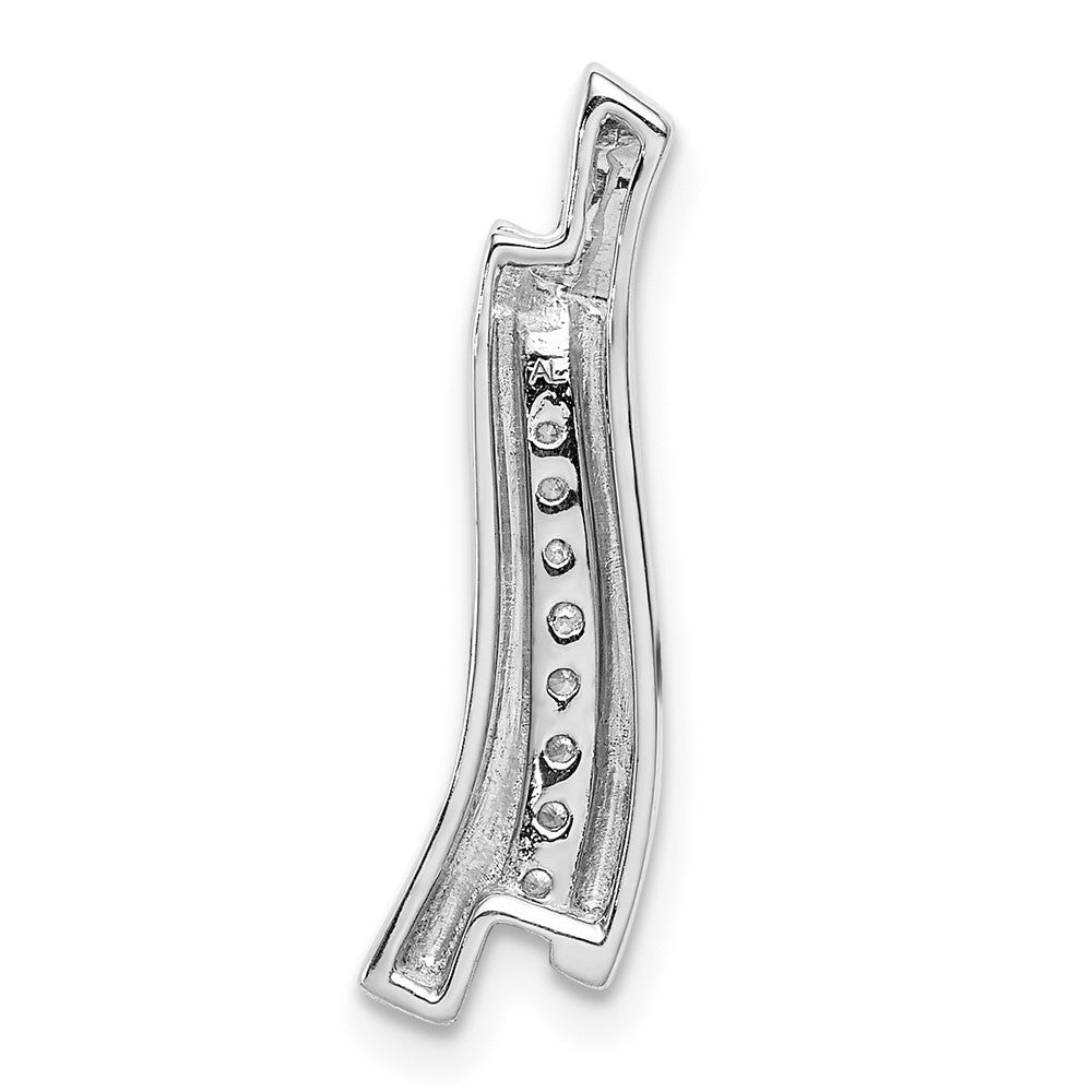 14K Weißgold 1/15ct. Echt Diamant Journey Kette Anhänger