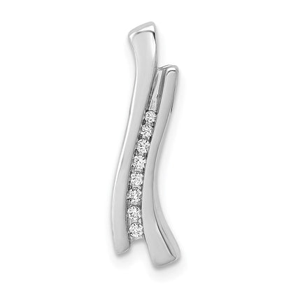 14K Weißgold 1/15ct. Echt Diamant Journey Kette Anhänger