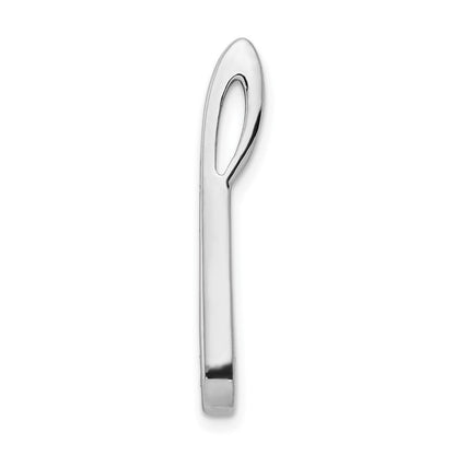 14K Weißgold 0,05 ct. Echtdiamant Fancy-Tropfen-Kettenanhänger zum Aufschieben