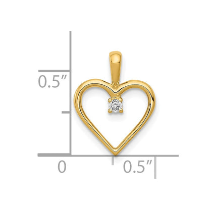 10K Gelbgold 10K Aa.03ct. Diamant Herz Anhänger