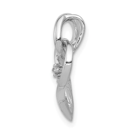 14k Weißgold AA Diamant-Herz-Anhänger, Fancy-Schliff
