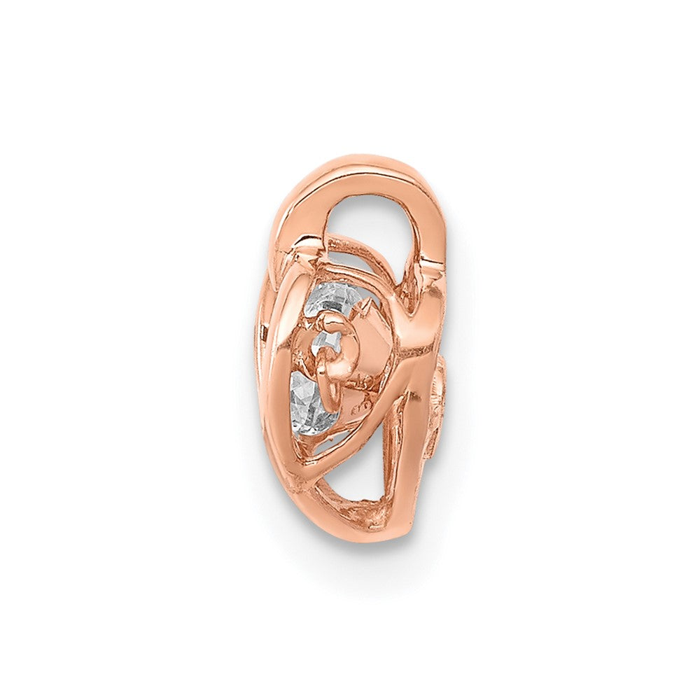 14K Roségold 0,25 ct. Lebhafter Echter Diamant-Herzanhänger