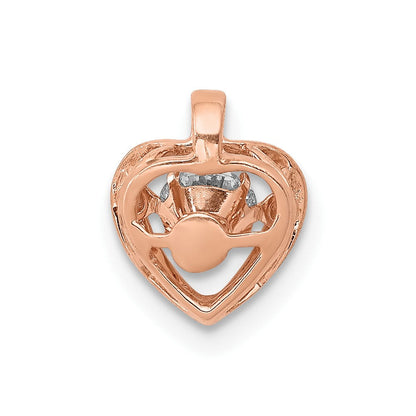 Anhänger „Vibrant Heart“ aus 14K Roségold mit 0,25 ct. im Labor gezüchteten Diamanten VS/SI+ G+