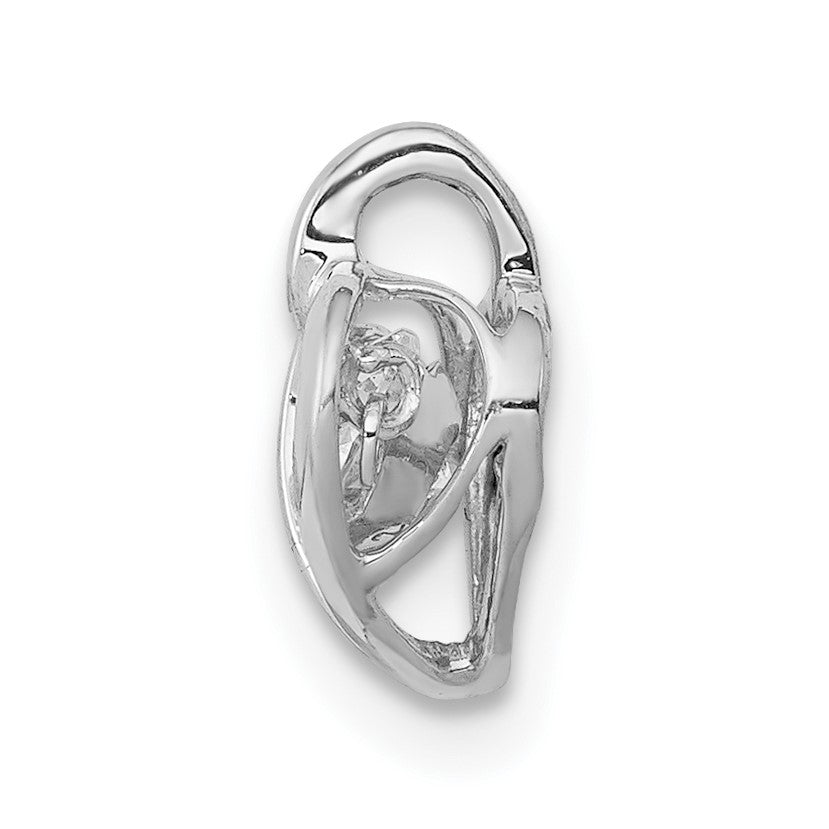 14K Weißgold 0,25 ct. Laborgezüchteter Diamant VS/SI+ G+ Lebendiger Herz-Anhänger