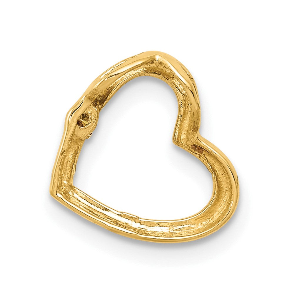 10K Gelbgold Aa Diamant Herz Kette Anhänger