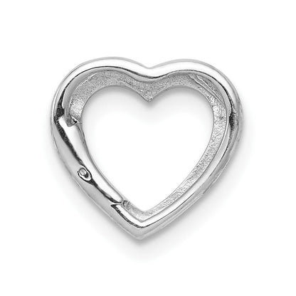 10K Weißgold.01ct. Diamant Herz Kette Anhänger