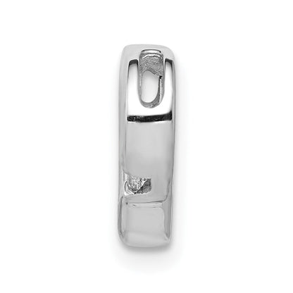 14K Weißgold.01ct. Diamant Herz Kette Anhänger