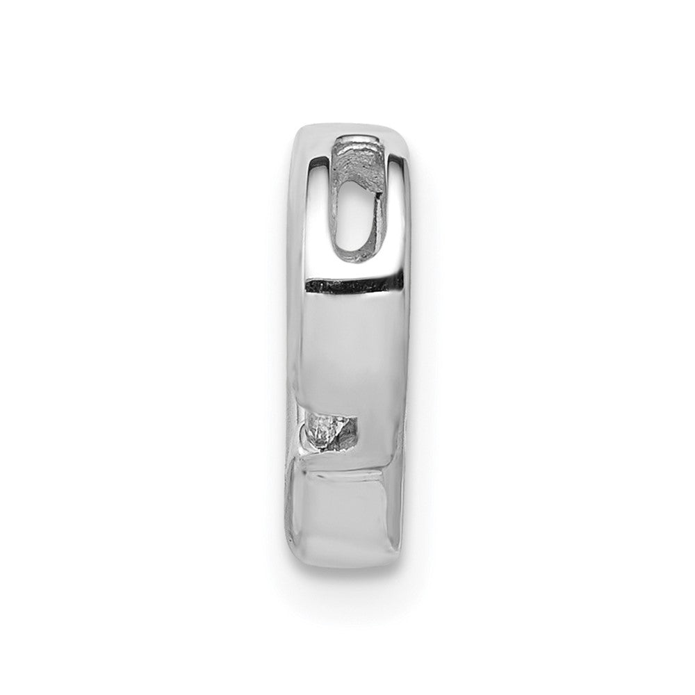 14K Weißgold.01ct. Echt Diamant Herz Kette Anhänger