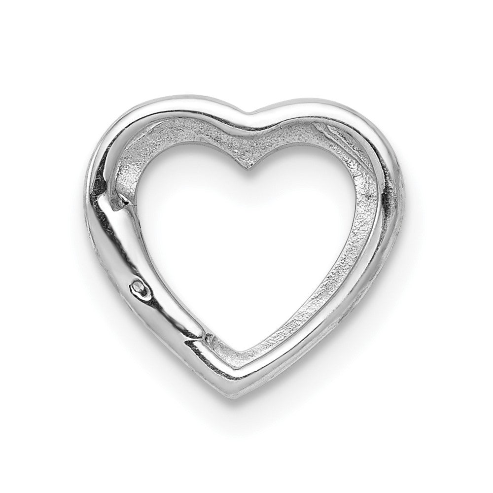 14K Weißgold.01ct. Echt Diamant Herz Kette Anhänger