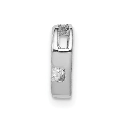 14K Weißgold 1/20ct. Echt Diamant Herz Kette Anhänger