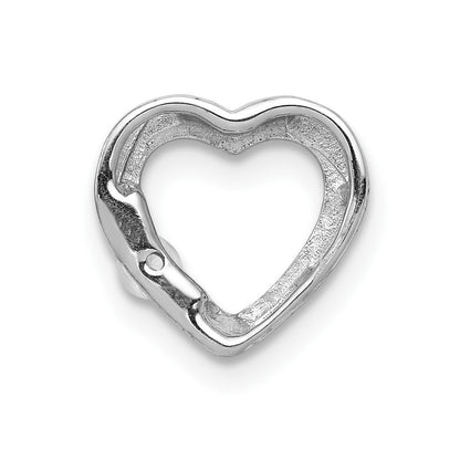 14K Weißgold 1/20ct. Echt Diamant Herz Kette Anhänger