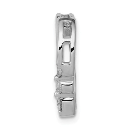 14K Weißgold 1/6ct. Echt Diamant Herz Kette Anhänger