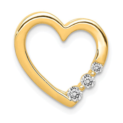 14K Gelbgold 14K 1/6ct. Diamant Herz Kette Anhänger