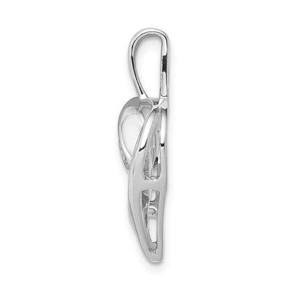 14K Weißgold Herz-Anhänger mit 0,125 ct. echtem Diamant