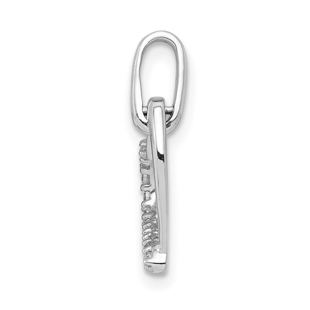 14K Weißgold Herzanhänger mit 0,15 ct. echtem Diamant