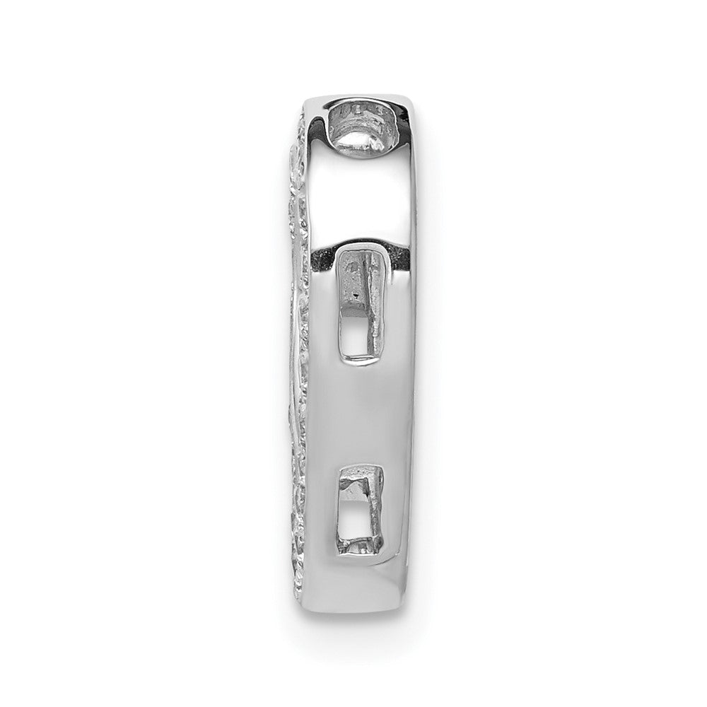 14K Weißgold 1/6ct. Echt Diamant Herz Kette Anhänger