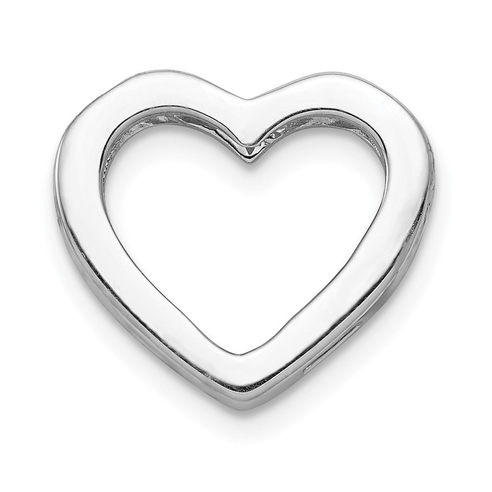 14K Weißgold 1/6ct. Echt Diamant Herz Kette Anhänger