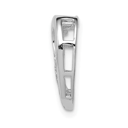 14K Weißgold 1/20ct. Echt Diamant Herz Kette Anhänger