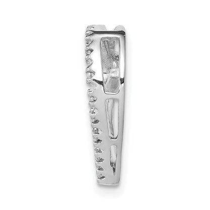 14K Weißgold 1/20ct. Echt Diamant Herz Kette Anhänger