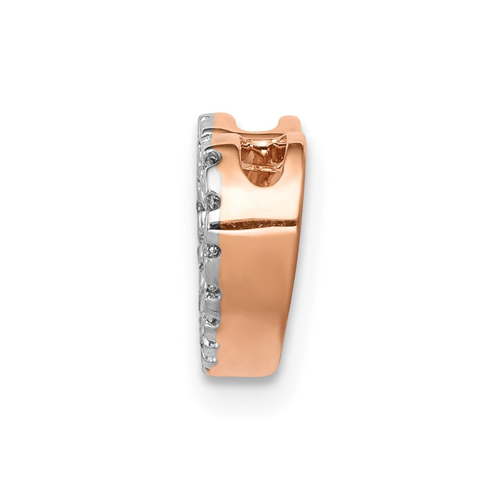 14K Roségold 1/15ct. Diamant Herz Kette Anhänger