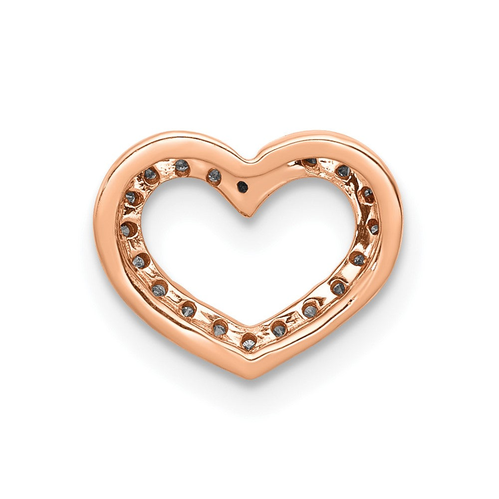 14K Roségold 1/15ct. Echt Diamant Herz Kette Anhänger