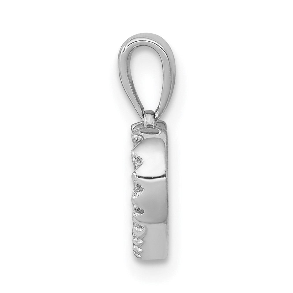 14K Weißgold Herz-Anhänger mit 0,03 ct. echtem Diamant