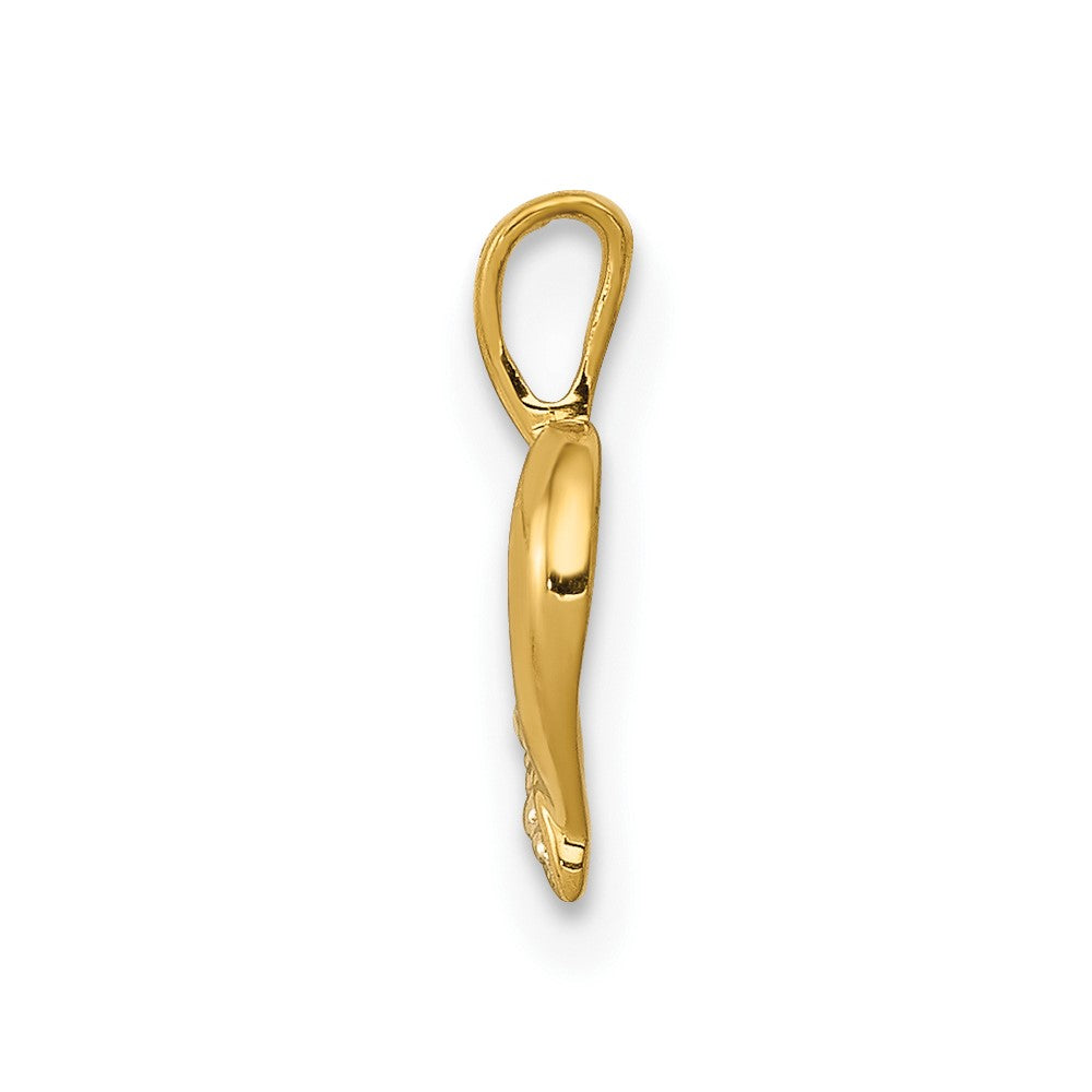 10K Gelbgold 10K.01ct. Diamant Herz Anhänger