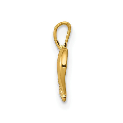 10K Gelbgold 10K.01ct. Diamant Herz Anhänger