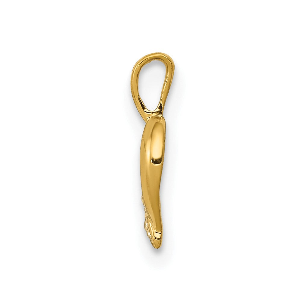 14K Gelbgold 0,01 ct. Echter Diamant Herz-Anhänger