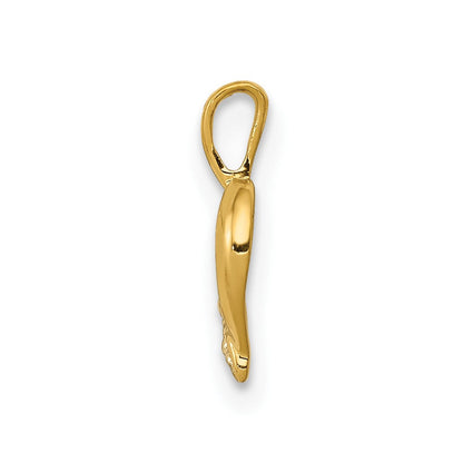 14K Gelbgold 0,01 ct. Echter Diamant Herz-Anhänger
