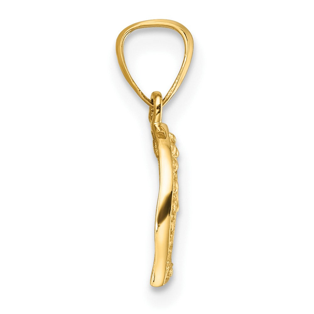 10K Gelbgold 10K.01ct. Diamant Herz Anhänger