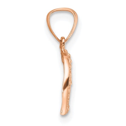 14K Roségold 14K Roségold.01ct. Diamant Herz Anhänger