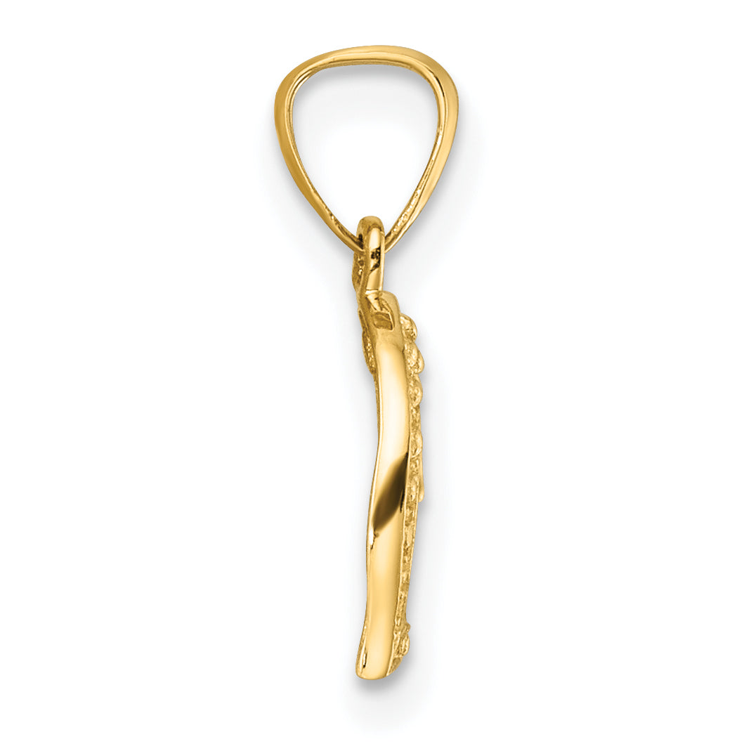 14K Gelbgold 14K.01ct. Diamant Herz Anhänger