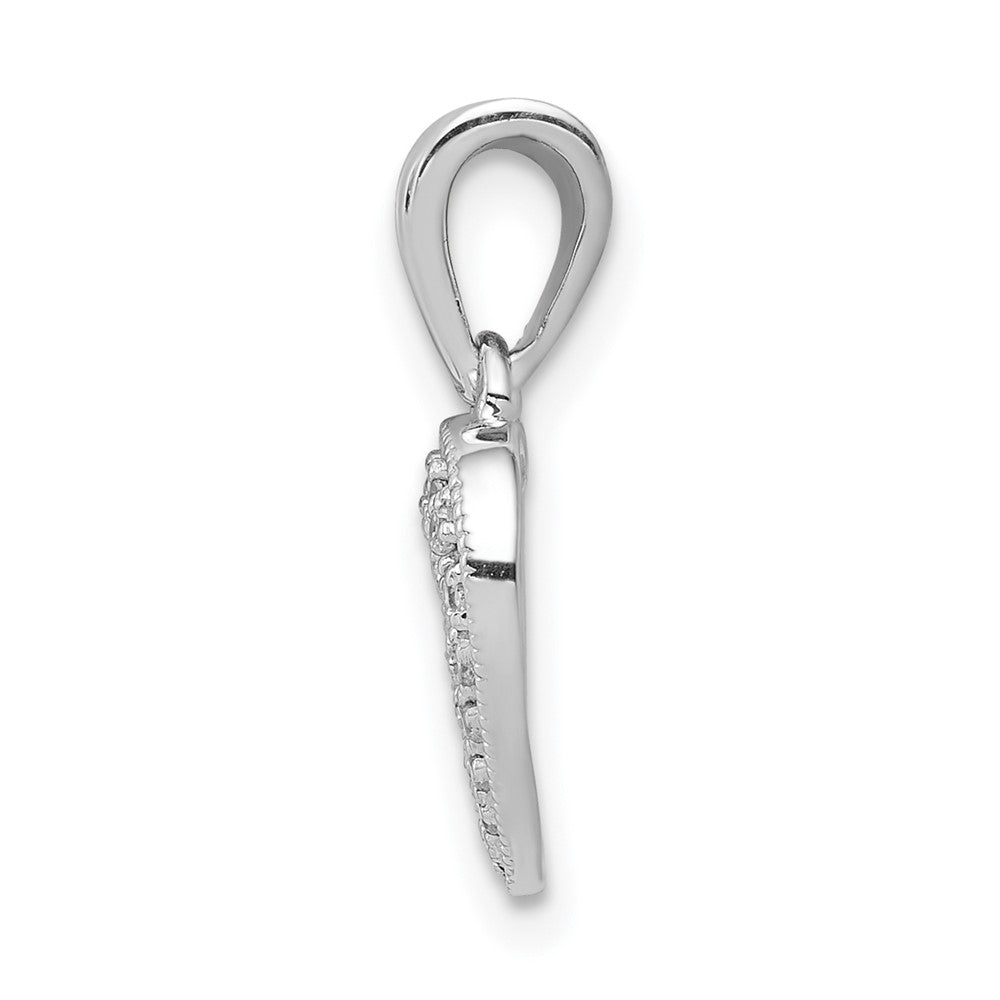 14K Weißgold Herz-Anhänger mit 0,1 ct. echten Diamanten