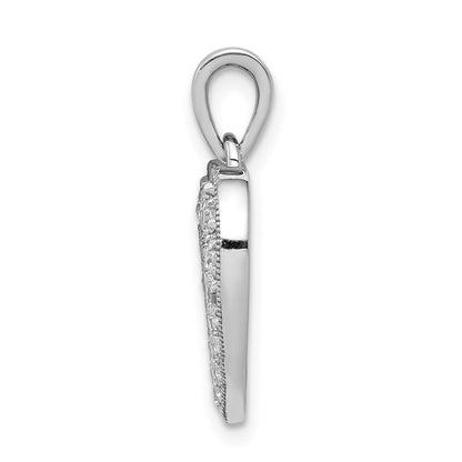 14 Karat Weißgold Herz-Anhänger mit 0,25 ct. echten Diamanten