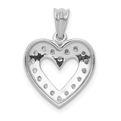 14 Karat Weißgold Herz-Anhänger mit 0,25 ct. echten Diamanten