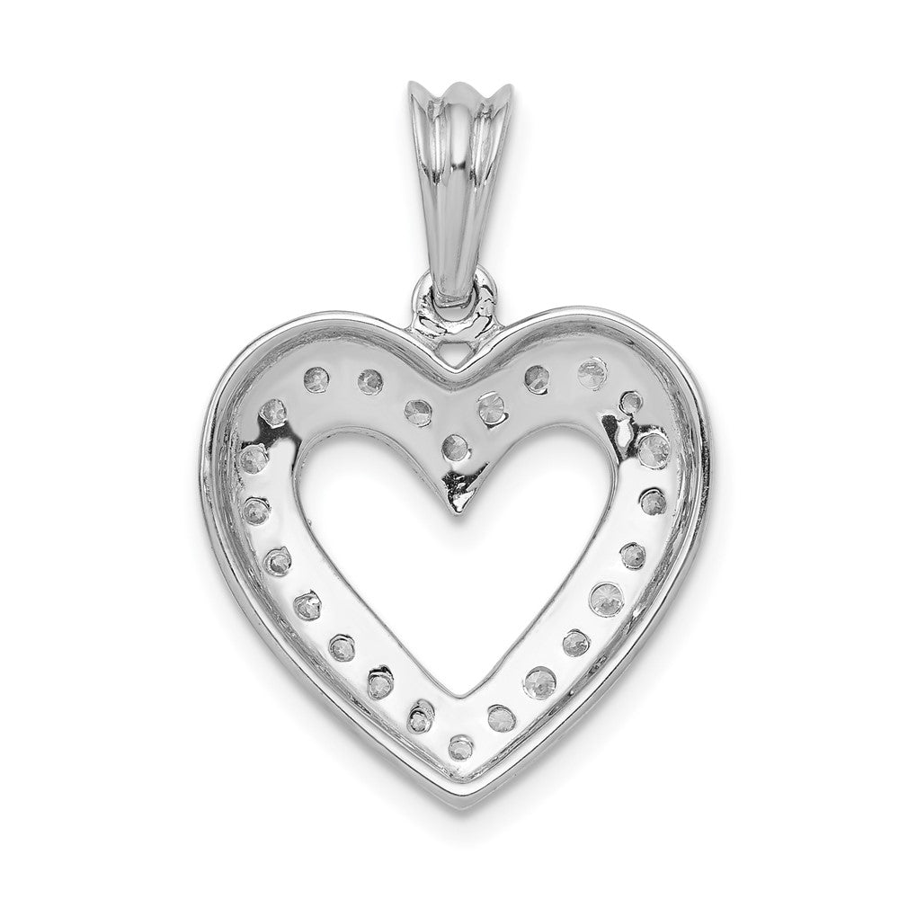 14 K Weißgold Herzanhänger mit 0,33 ct. echten Diamanten