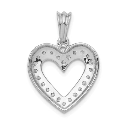 14 K Weißgold Herzanhänger mit 0,33 ct. echten Diamanten