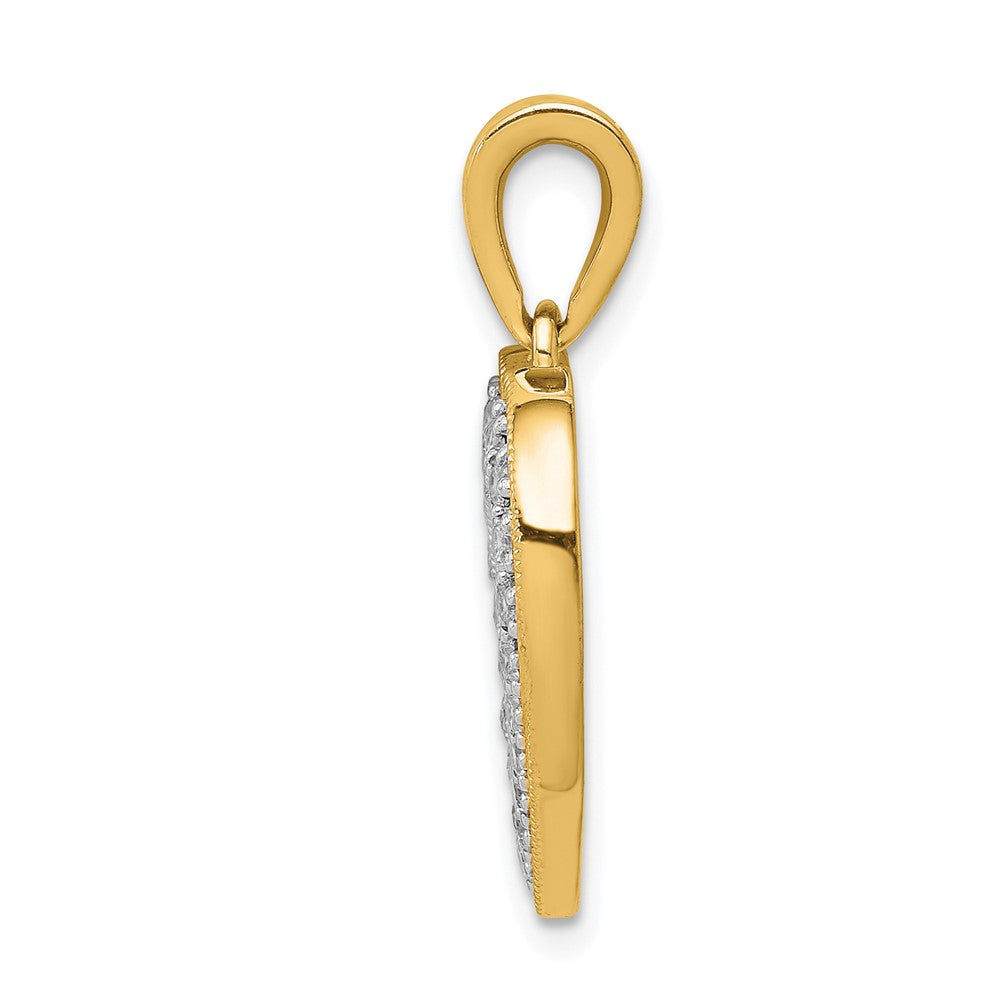 Herzanhänger aus 14K Gelbgold mit 0,33 ct. echtem Diamant