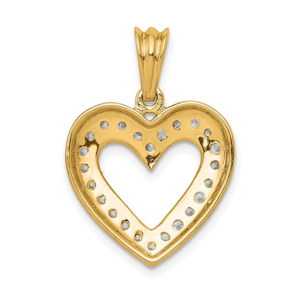 Herzanhänger aus 14K Gelbgold mit 0,33 ct. echtem Diamant