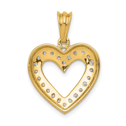 Herzanhänger aus 14K Gelbgold mit 0,33 ct. echtem Diamant