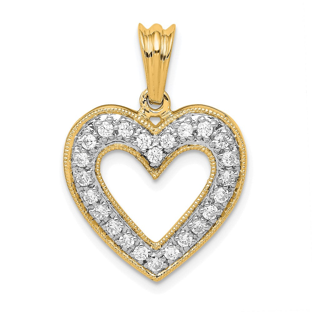 Herzanhänger aus 14K Gelbgold mit 0,33 ct. echtem Diamant