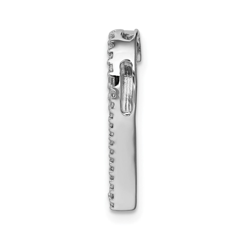 14K Weißgold 1/6ct. Echt Diamant Herz Kette Anhänger