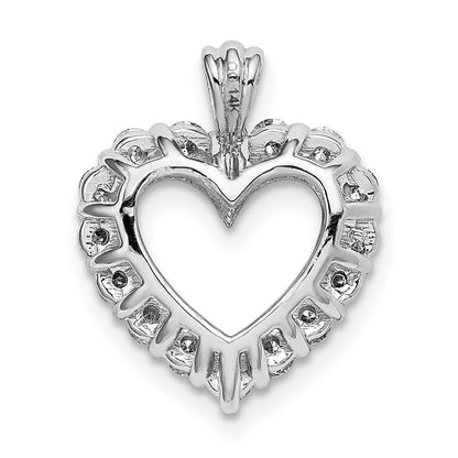 14K Weißgold Aa Echt Diamant Herz