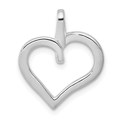 14 Karat Weißgold Herz-Anhänger mit 0,10 ct. echtem Diamant