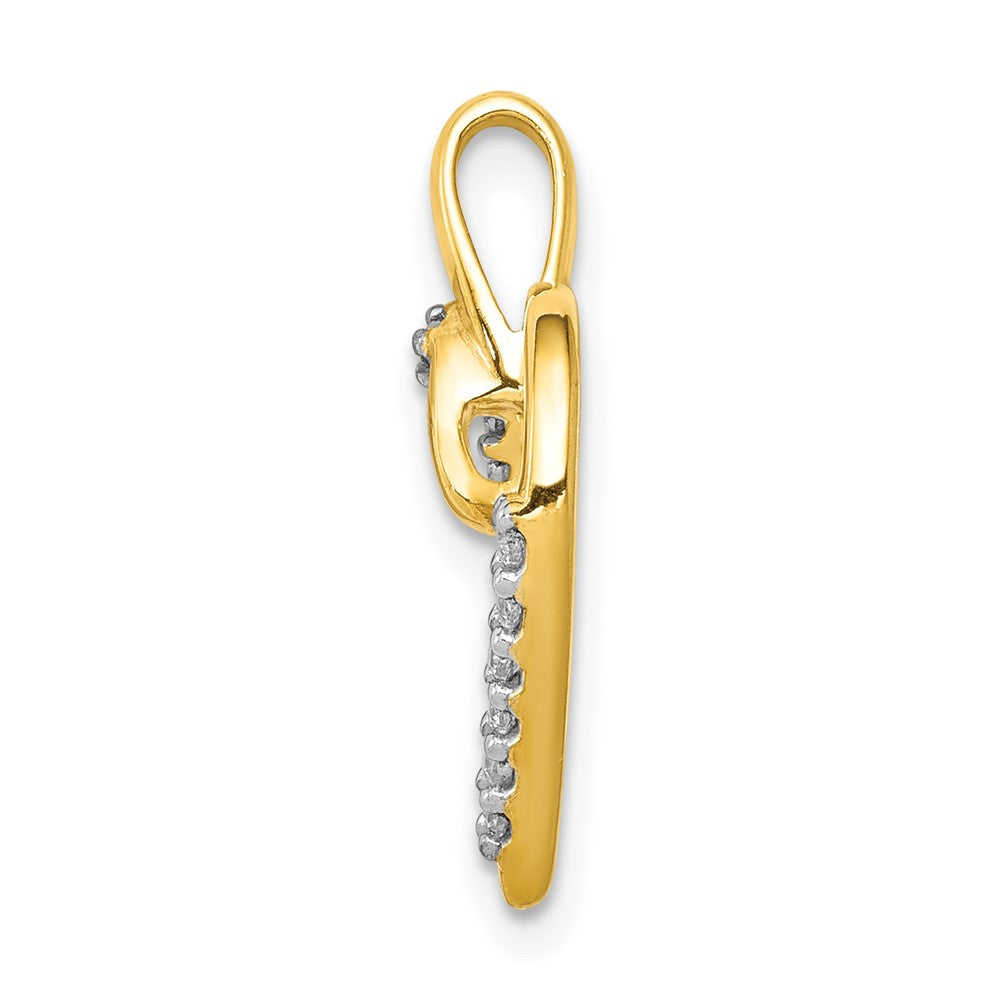 585 Gelbgold Herz-Anhänger mit 0,10 ct. echtem Diamant