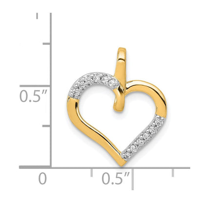 585 Gelbgold Herz-Anhänger mit 0,10 ct. echtem Diamant