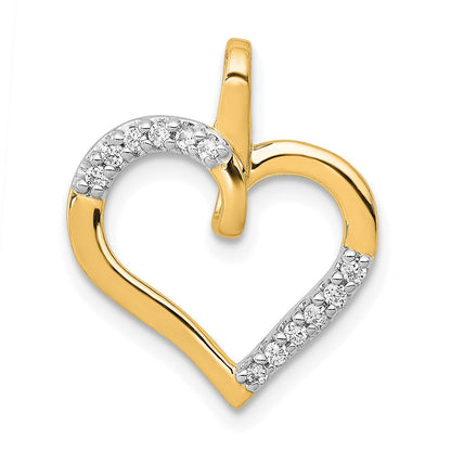 585 Gelbgold Herz-Anhänger mit 0,10 ct. echtem Diamant