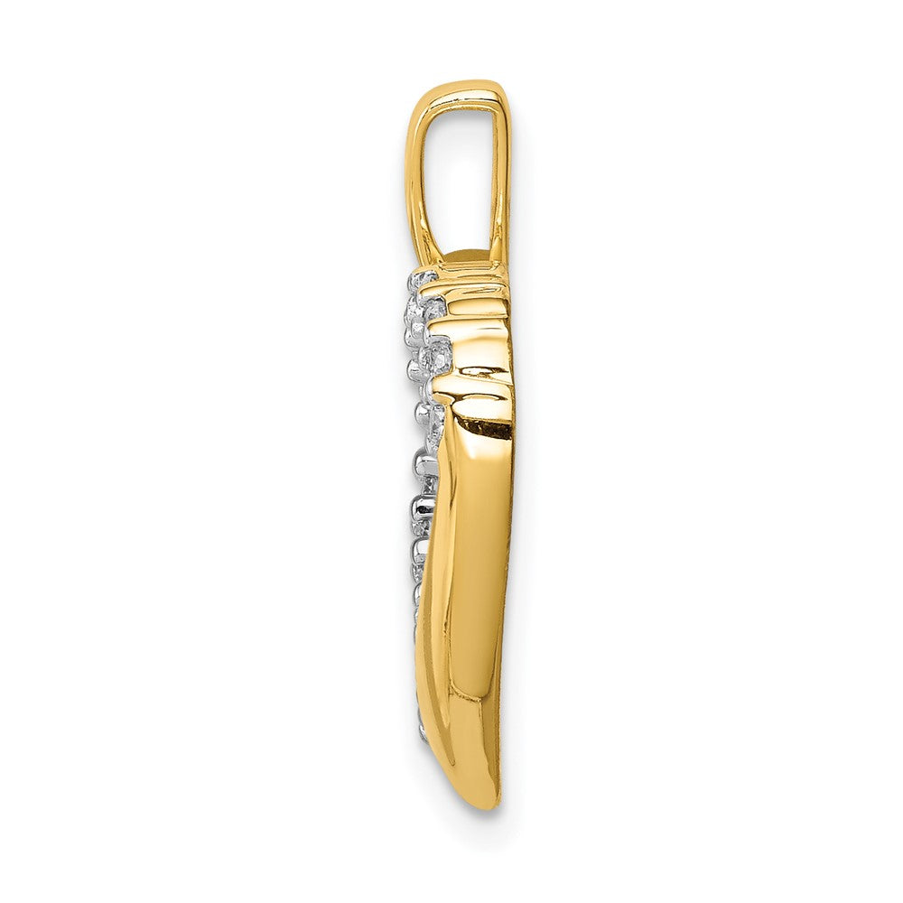 14K Gelbgold Herzanhänger mit 0,17 ct. echtem Diamant