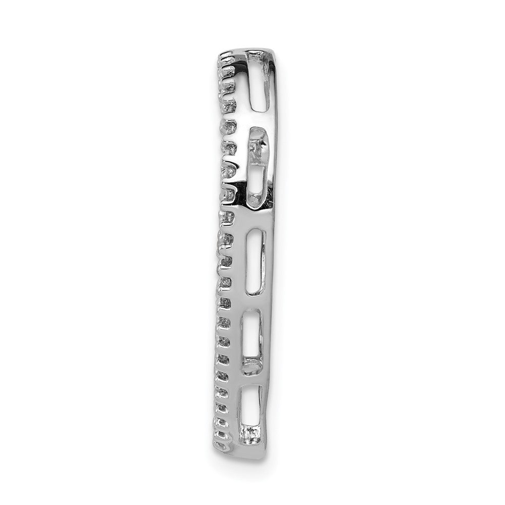 14K Weißgold 1/4ct. Echt Diamant Herz Kette Anhänger